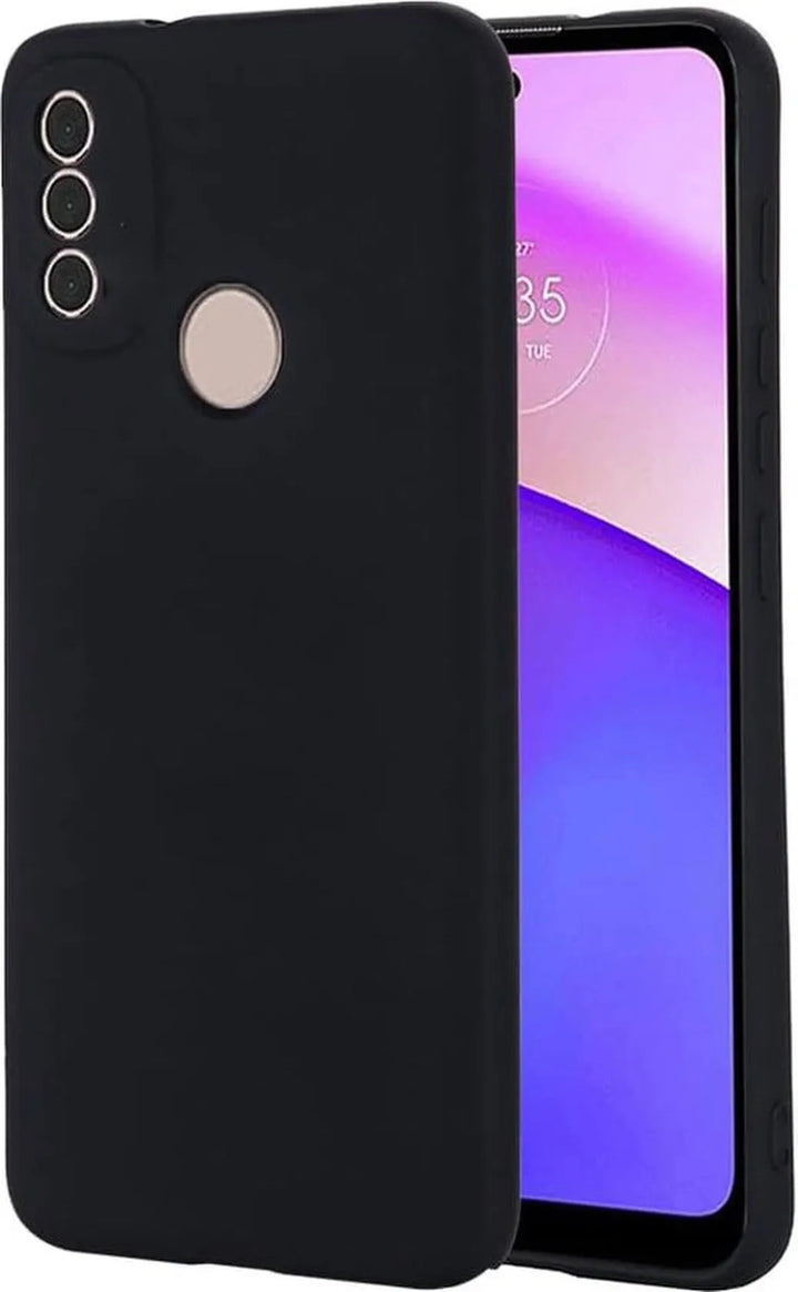 Motorola Moto E20/E30/E40 Hoesjes – Siliconen Backcover – Soft Silicone – Schokbestendig – Zwart-Ilumina Benelux