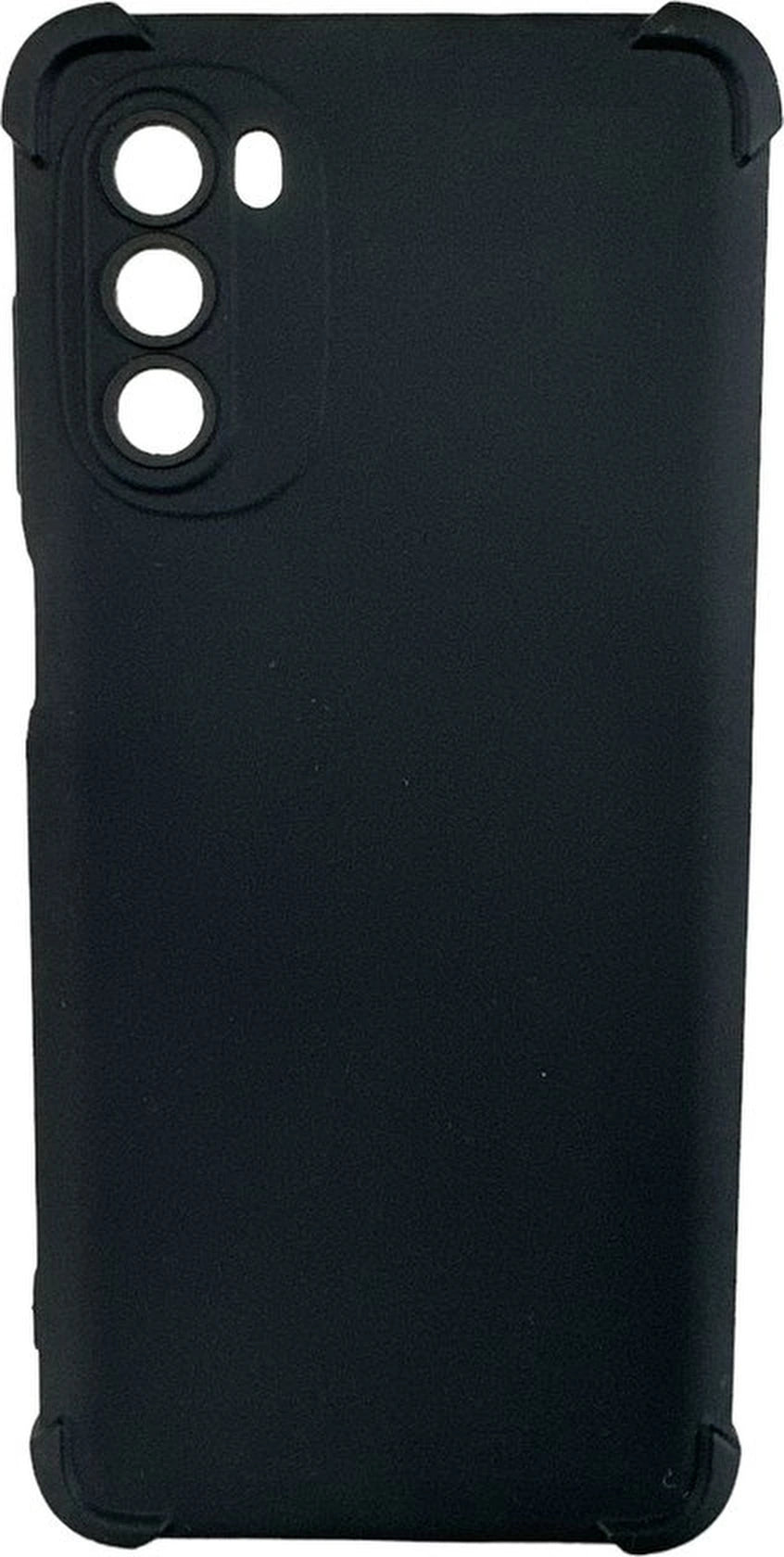 Shockproof Flexibele achterkant Silicone hoesje Zwart Geschikt voor: Motorola Moto G51 5G