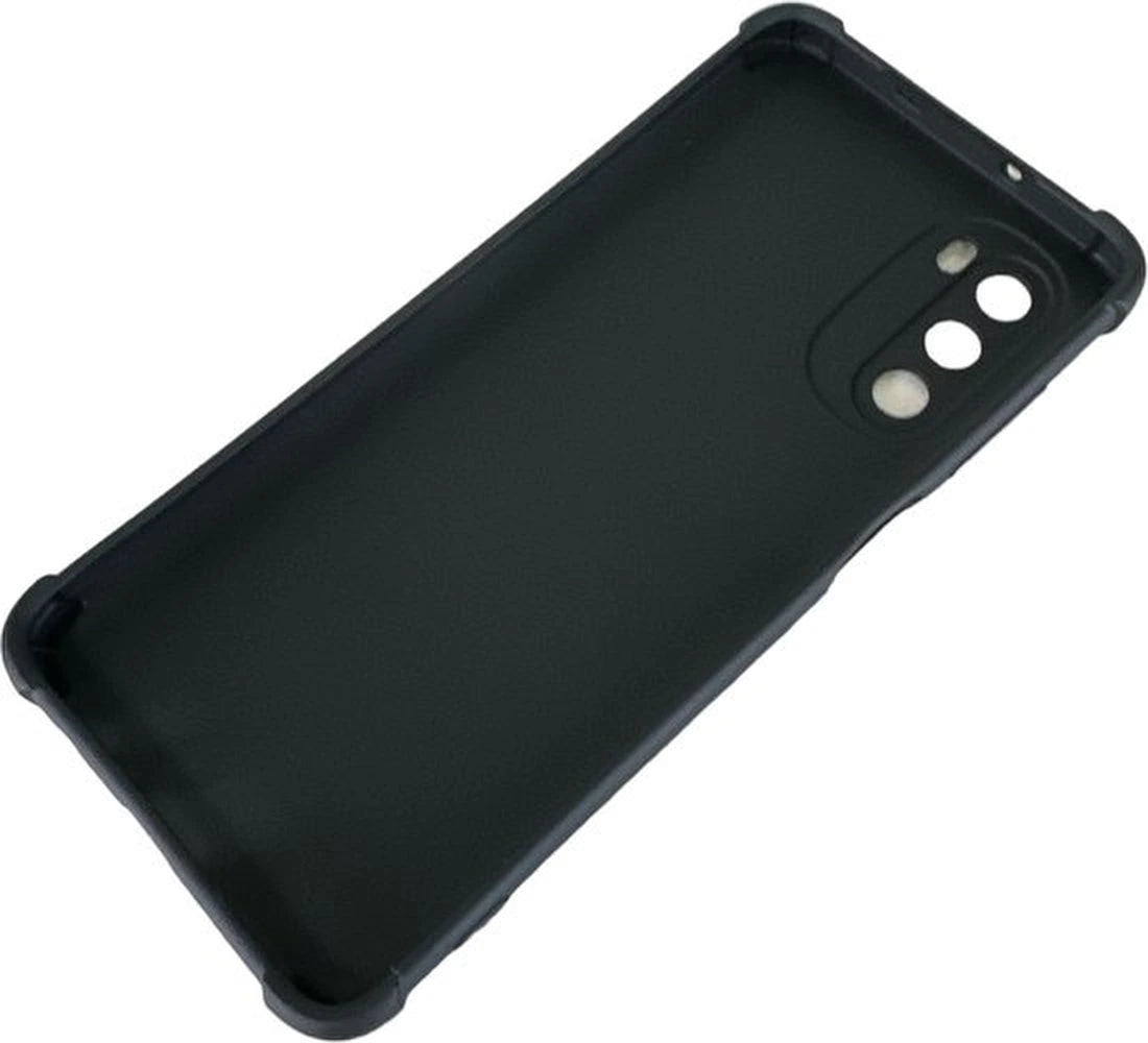 Shockproof Flexibele achterkant Silicone hoesje Zwart Geschikt voor: Motorola Moto G51 5G