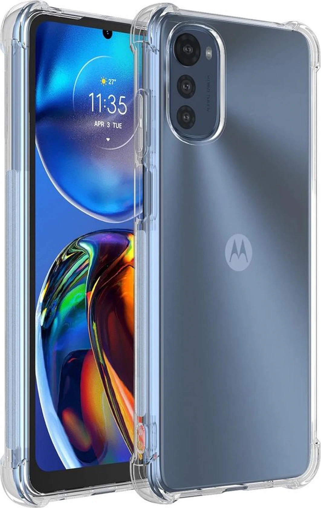 Shockproof Flexibele achterkant Silicone hoesje Transparant Geschikt voor: Motorola Moto E32s / Moto E32