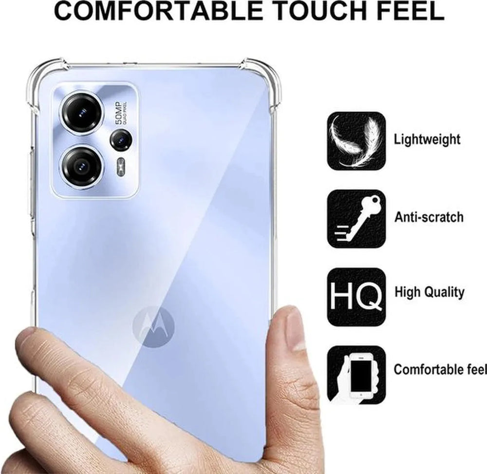 Motorola Moto G13/G23/G53 Hoesjes – Siliconen Backcover – Schokbestendig – Flexibel – Transparant-Ilumina Benelux