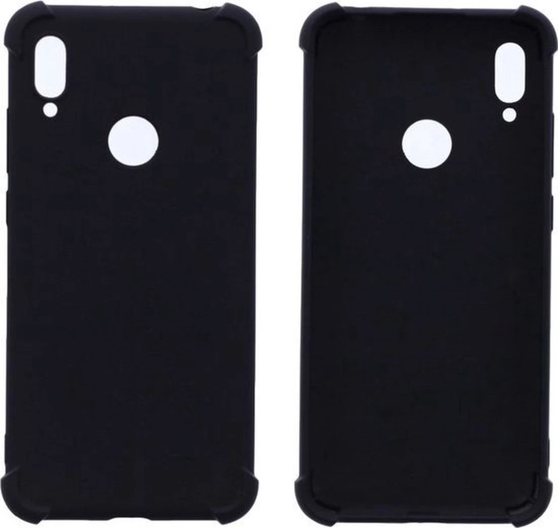 Shockproof Flexibele achterkant Silicone hoesje Zwart Geschikt voor: Motorola Moto E6 Plus