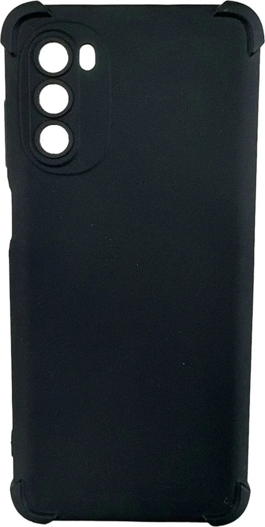 Motorola Moto G51 5G Hoesjes – Siliconen Backcover – Schokbestendig Anti-Shock – 2x Screenprotector – Zwart-Ilumina Benelux