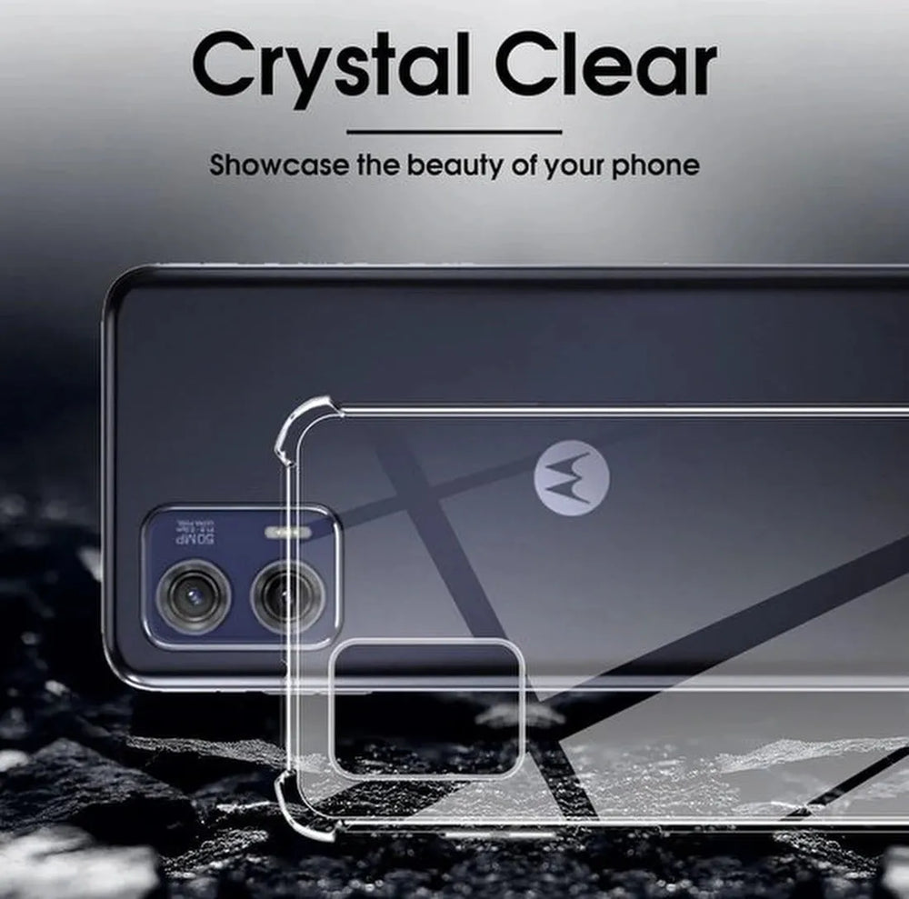 Motorola Moto G73 5G Hoesjes – Transparante Siliconen Backcover – Schokbestendig – Inclusief 2 Screenprotectors-Ilumina Benelux