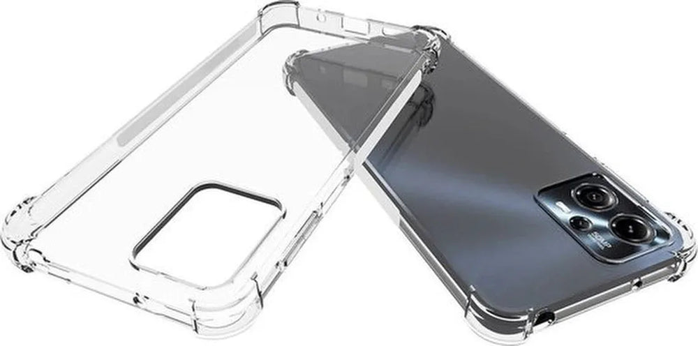 Motorola Moto G13/G23/G53 Hoesjes – Siliconen Backcover – Schokbestendig Anti-Shock – Transparant – 2x Screenprotector-Ilumina Benelux