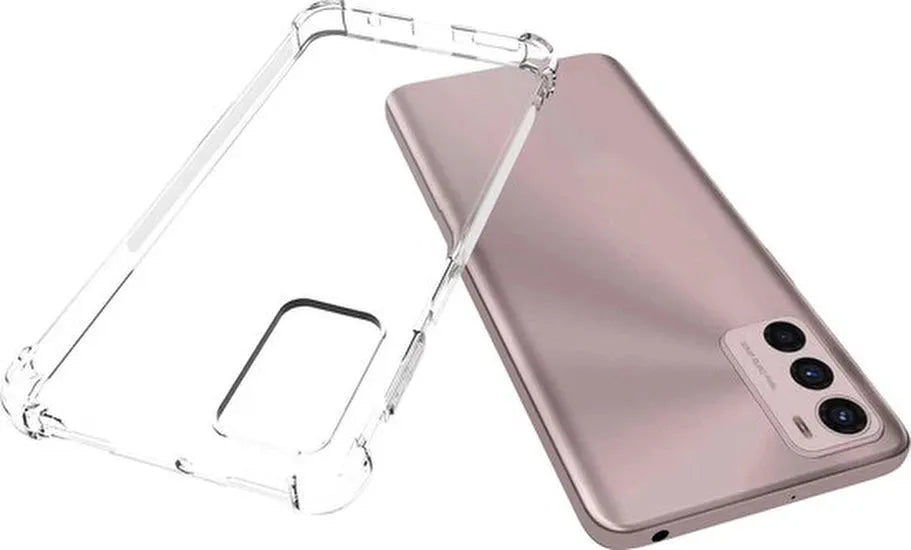 Motorola Moto G42 Hoesjes – Siliconen Backcover – Schokbestendig – Transparant – 2x Screenprotector-Ilumina Benelux