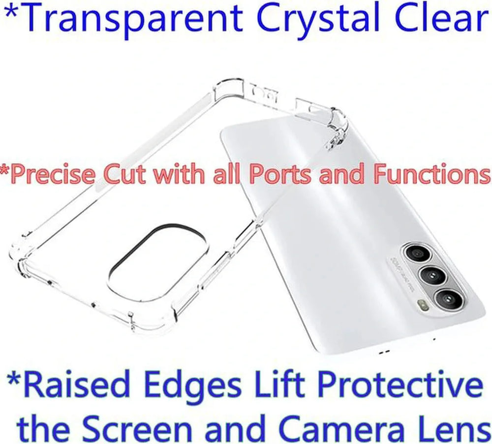 Motorola Moto G52 Hoesjes – Siliconen Backcover – Schokbestendig – Transparant – Incl. 2 Screenprotectors-Ilumina Benelux