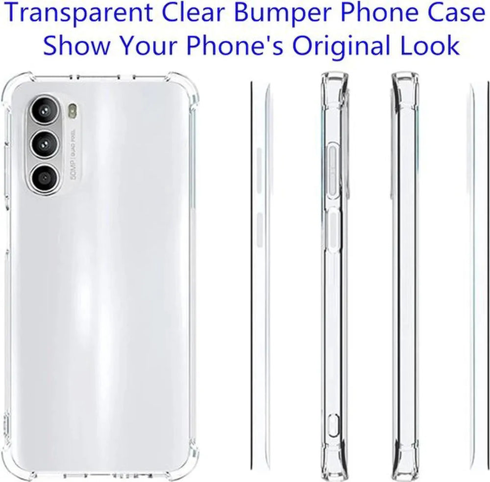 Motorola Moto G52 Hoesjes – Siliconen Backcover – Schokbestendig – Transparant – Incl. 2 Screenprotectors-Ilumina Benelux