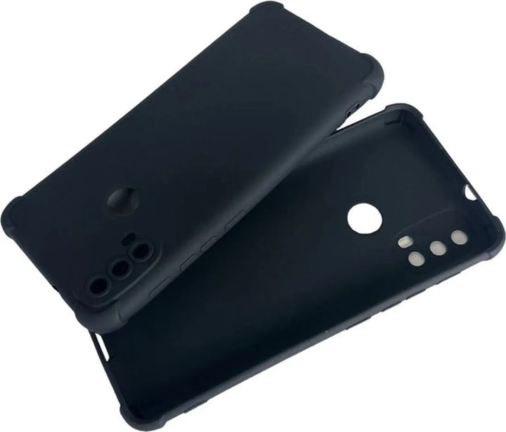 Motorola Moto E20/E30/E40 Hoesjes – Siliconen Backcover – Schokbestendig – 2x Screenprotector – Zwart-Ilumina Benelux