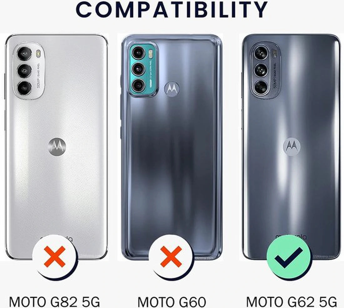 Motorola Moto G62 5G Hoesjes – Siliconen Backcover – Inclusief 2 Screenprotectors – Zwart