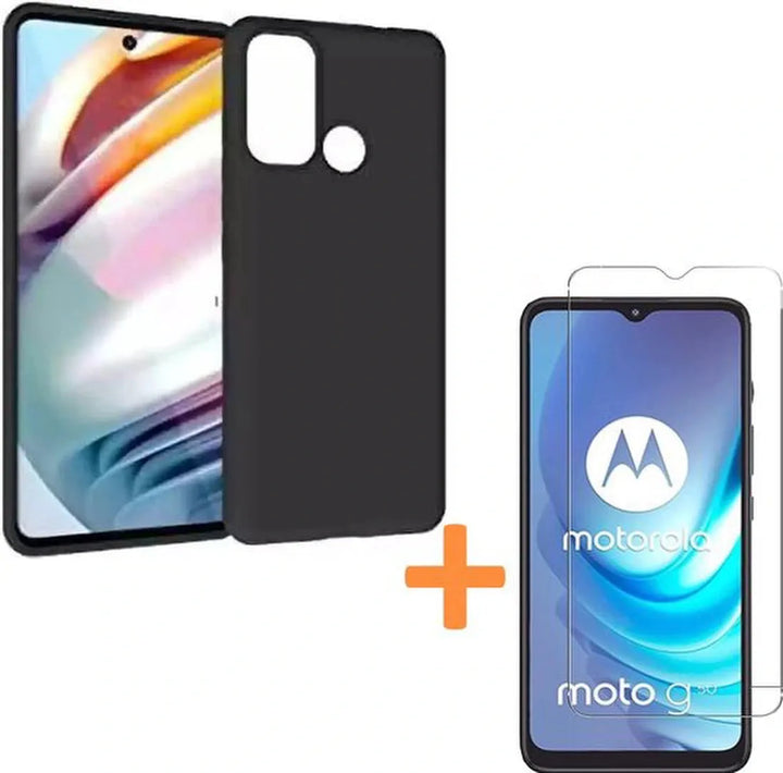 Motorola Moto G50 Hoesjes – Siliconen Backcover – Inclusief 2 Screenprotectors – Zwart-Ilumina Benelux