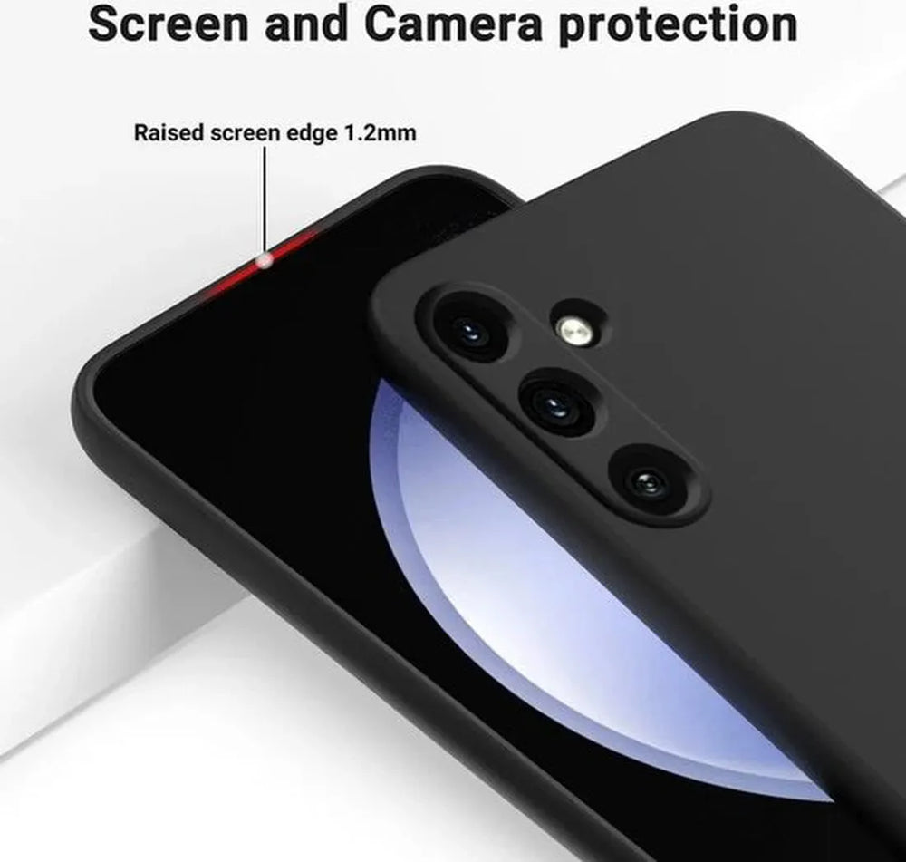 Samsung Galaxy A25 5G Hoesjes – Liquid Siliconen Backcover – Soft Touch – Flexibel – Zwart-Ilumina Benelux
