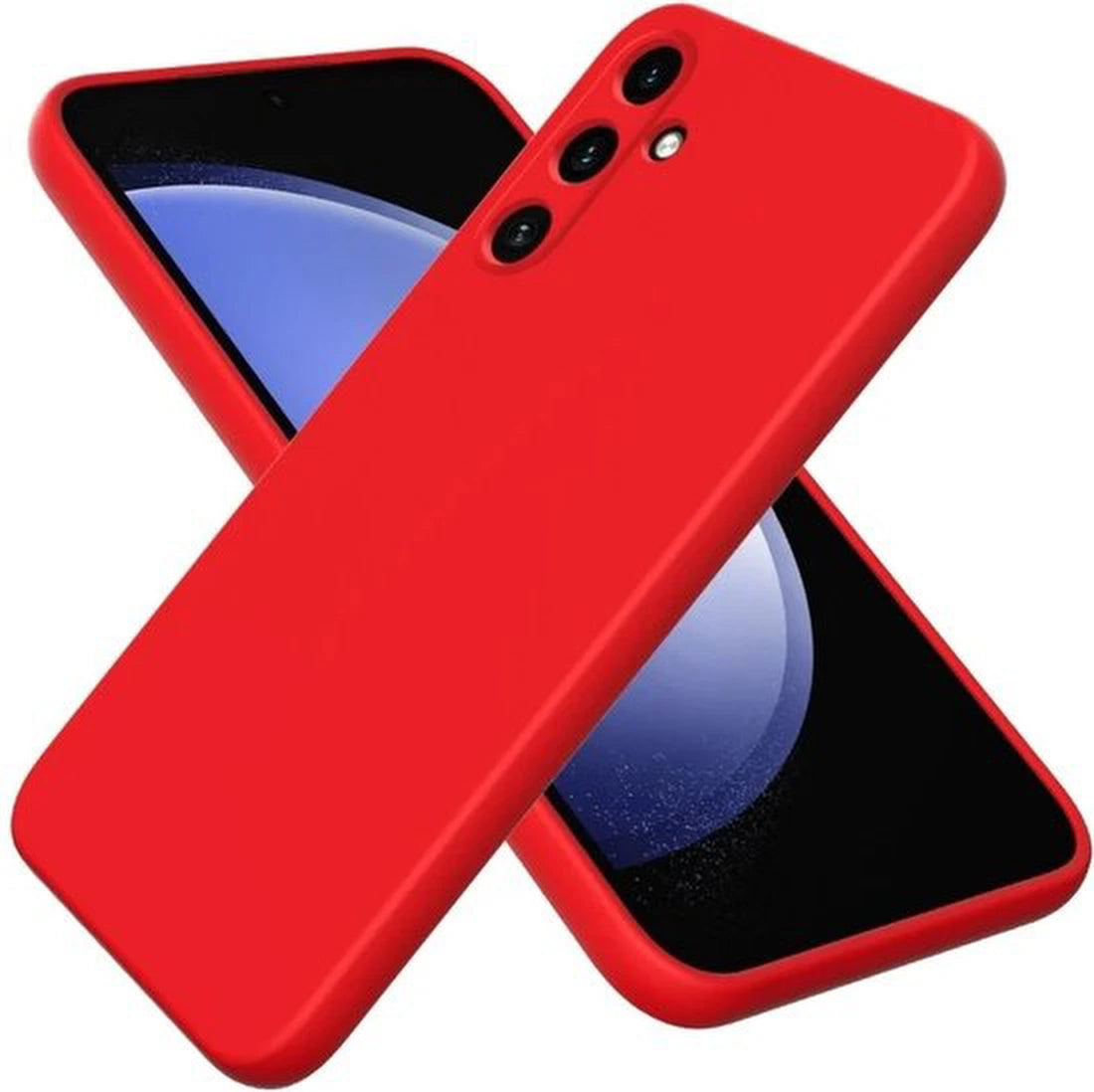 Liquid Silicone hoesje Geschikt voor: Samsung Galaxy A25 5G Soft Touch Flexible - Rood