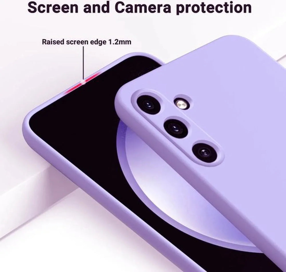 Samsung Galaxy A34 Hoesjes – Liquid Siliconen Backcover – Soft Touch – Flexibel – Paars-Ilumina Benelux
