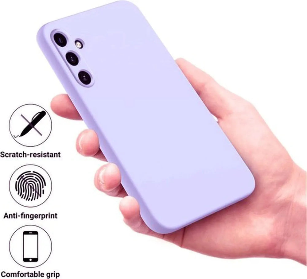 Samsung Galaxy A34 Hoesjes – Liquid Siliconen Backcover – Soft Touch – Flexibel – Paars-Ilumina Benelux