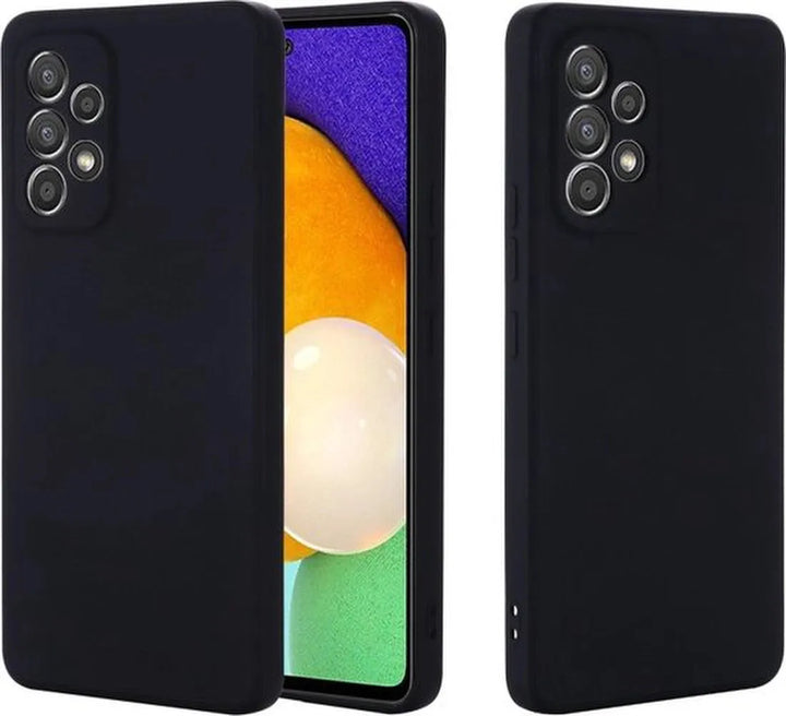 Samsung Galaxy A53 Hoesjes – Liquid Siliconen Backcover – Soft Touch Flexibel – Zwart-Ilumina Benelux