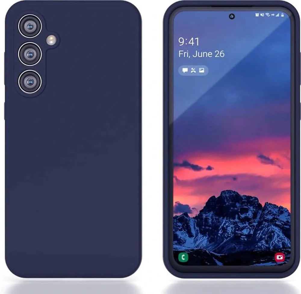 Samsung Galaxy S23 FE Hoesjes – Liquid Siliconen Backcover – Soft Touch – Flexibel – Blauw-Ilumina Benelux