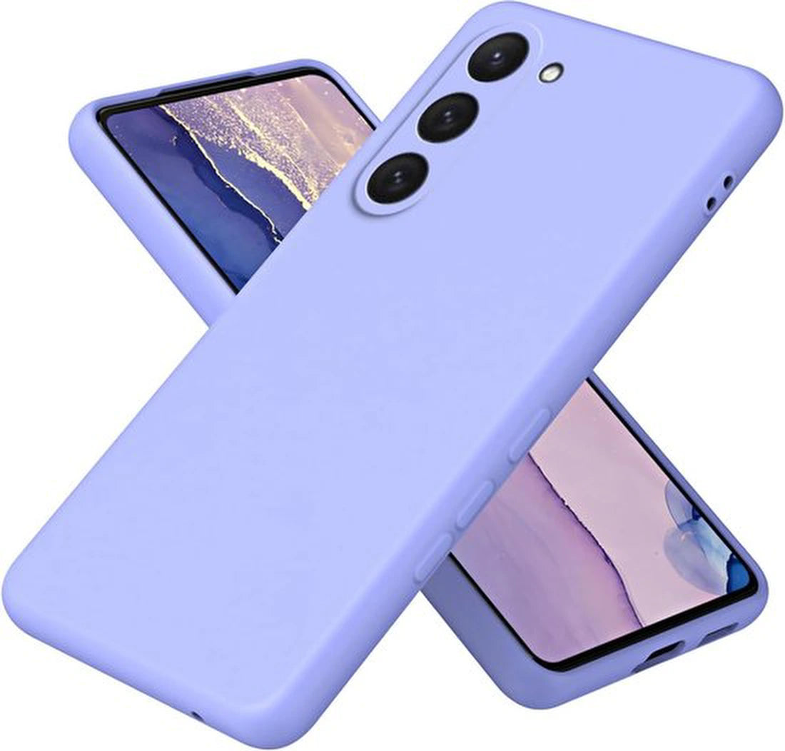 Liquid Silicone hoesje Geschikt voor: Samsung Galaxy S23 Soft Touch Flexible - Paars