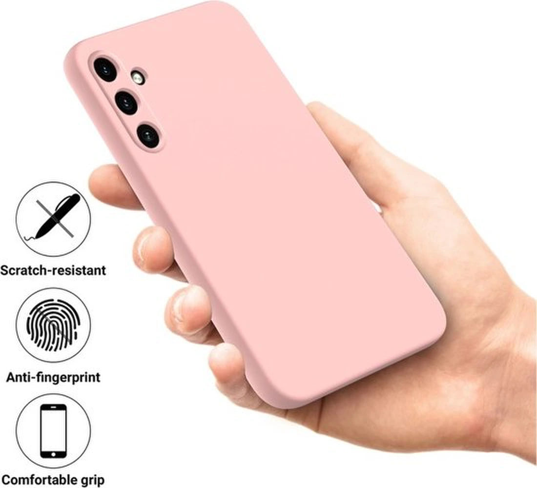 Liquid Silicone hoesje Geschikt voor: Samsung Galaxy S23 Plus Soft Touch Flexible - Roze