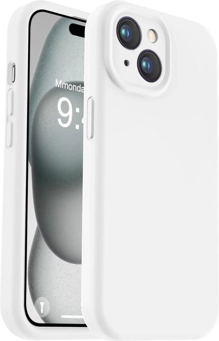iPhone 14 Plus Hoesjes – Liquid Siliconen Backcover – TPU Flexibel – Camera Allround Bescherming – Wit-Ilumina Benelux