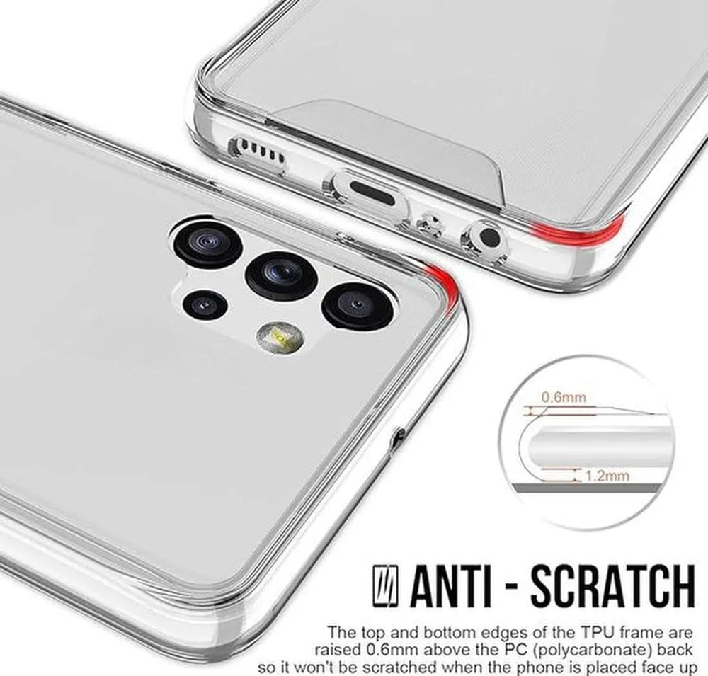 Samsung Galaxy A32 4G Hoesjes – Siliconen Backcover – Military Grade Schokbestendig – Crystal Clear Transparant-Ilumina Benelux