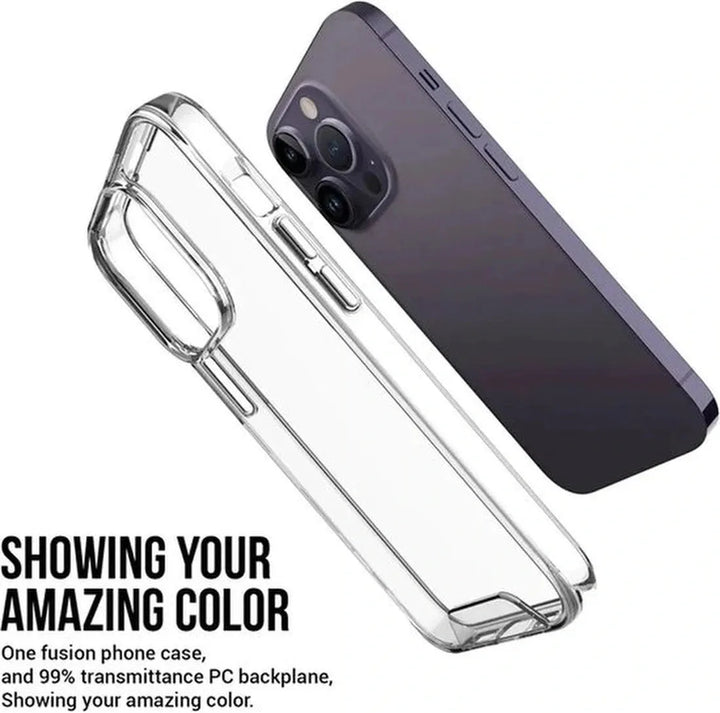 iPhone 15 Pro Max Hoesjes – Transparante TPU Bumper Case – Military Grade Schokbestendig – Crystal Clear-Ilumina Benelux