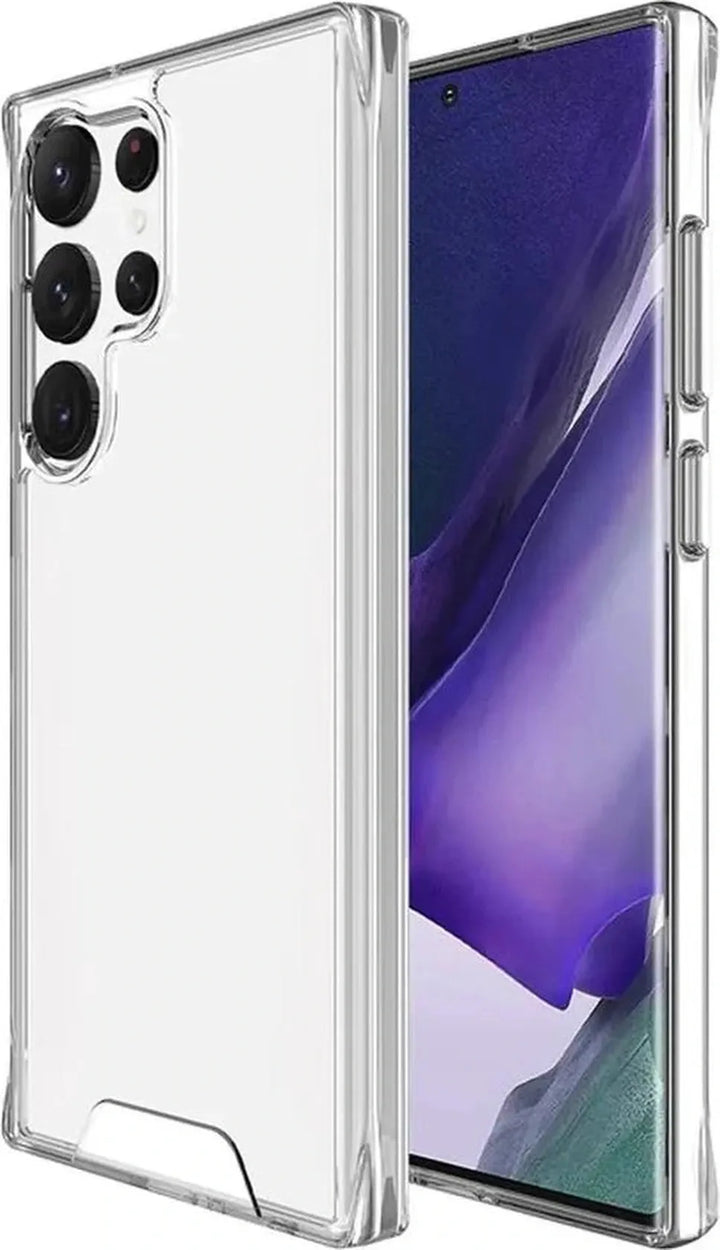 Samsung Galaxy S22 Ultra Hoesjes – Siliconen Backcover – Military Grade Schokbestendig – Crystal Clear Transparant-Ilumina Benelux