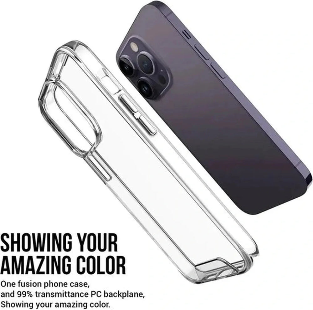 iPhone 15 Pro Hoesjes – Transparante TPU Siliconen Bumper – Military Grade Schokbestendig – Crystal Clear-Ilumina Benelux