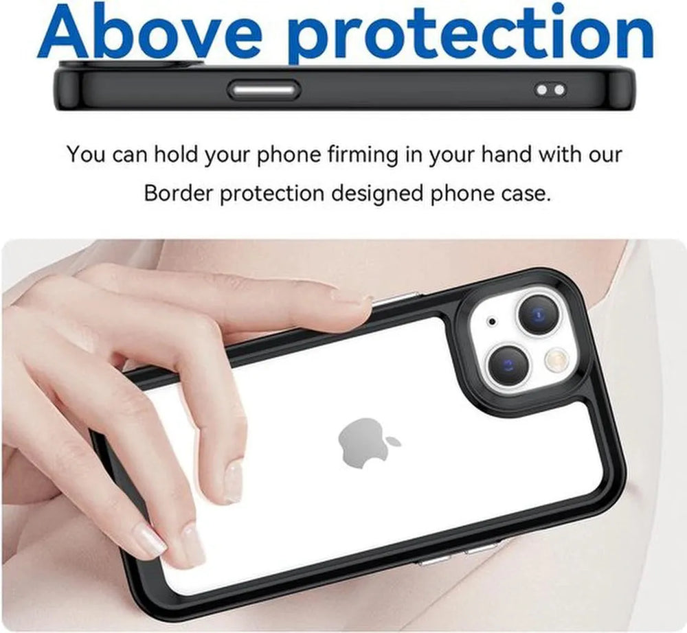iPhone 13 Mini Hoesjes – Hybride Backcover – Transparant Acryl – Zachte TPU Bumper – Helder-Ilumina Benelux