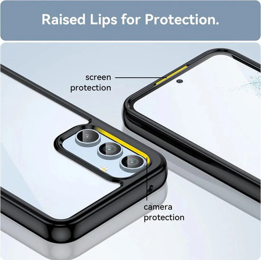Samsung Galaxy A54 5G Hoesjes – Hybride Backcover – Transparant Acryl – TPU Bumper – Schokbestendig – Helder-Ilumina Benelux