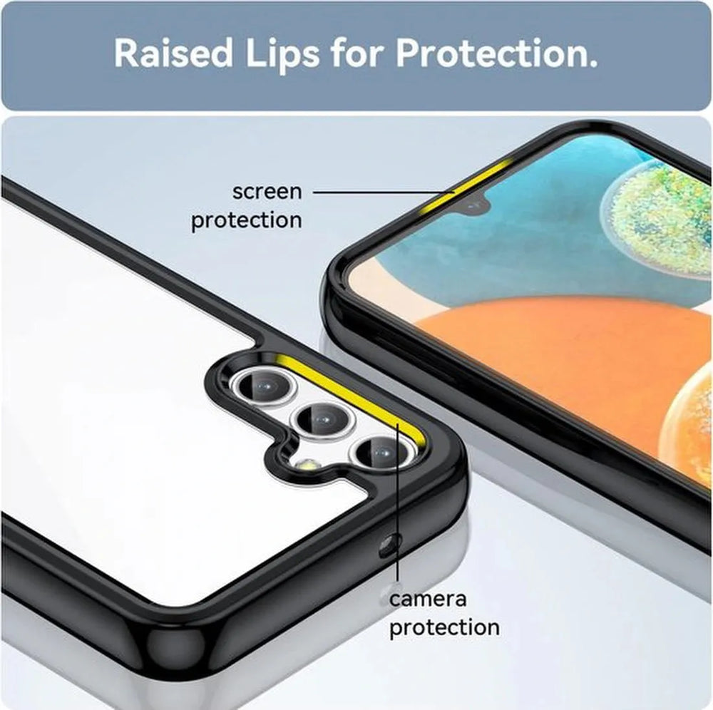 Samsung Galaxy A34 5G Hoesjes – Hybride Backcover – Transparant Acryl – TPU Bumper – Schokbestendig – Helder-Ilumina Benelux