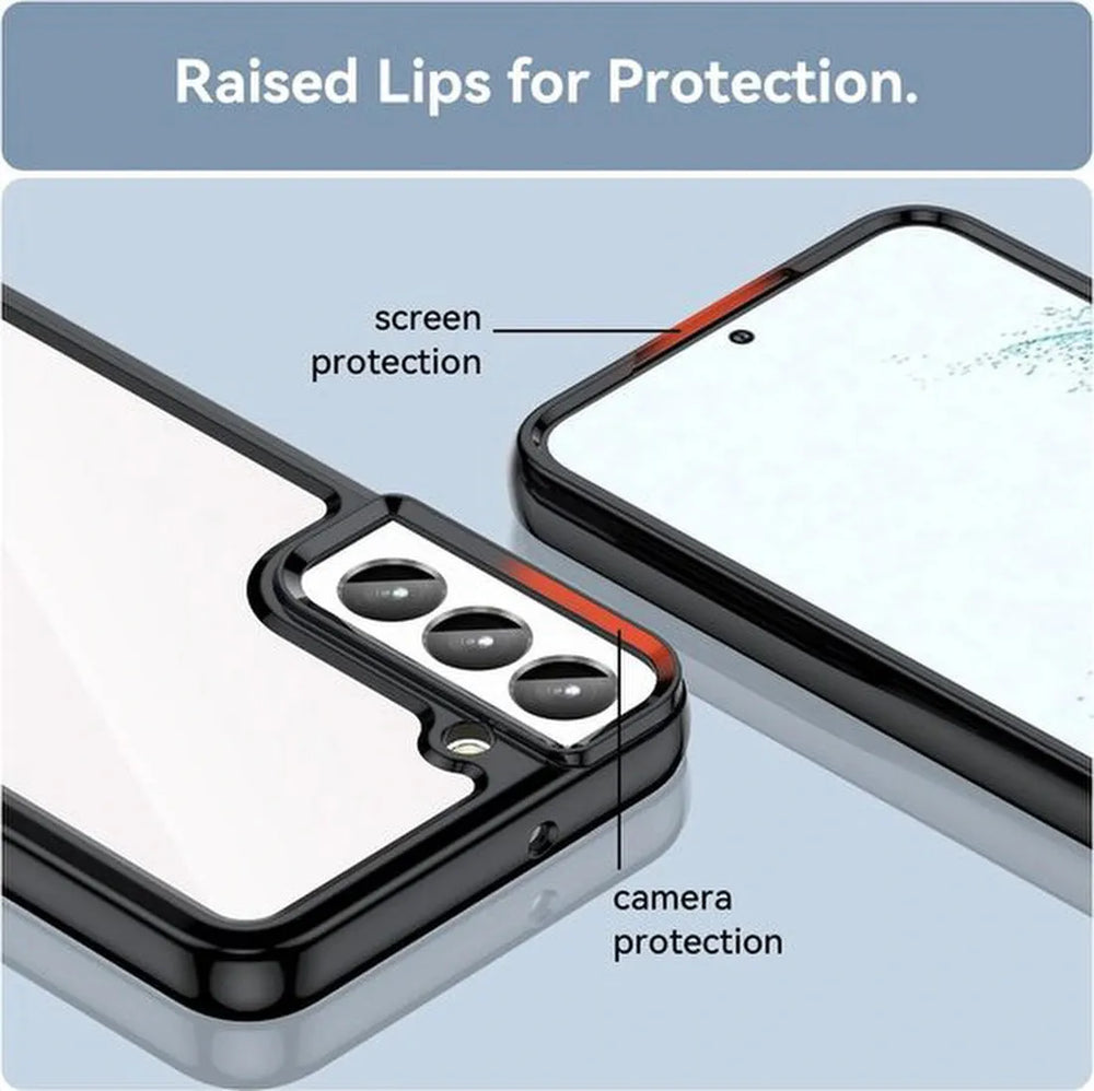 Samsung Galaxy S23 Plus Hoesjes – Transparante Acryl Backcover – TPU Bumper – Schokbestendig – Helder Transparant-Ilumina Benelux