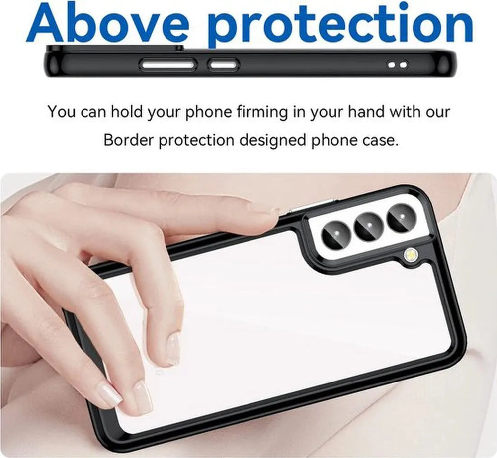 Samsung Galaxy S23 Hoesjes – Transparante Acryl Backcover – TPU Bumper – Schokbestendig – Helder-Ilumina Benelux