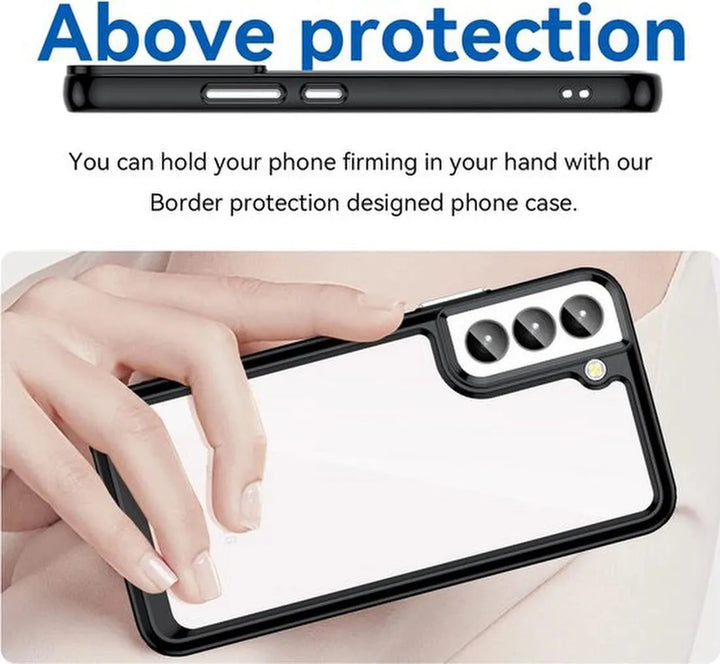 Samsung Galaxy S23 Hoesjes – Transparante Acryl Backcover – TPU Bumper – Schokbestendig – Helder-Ilumina Benelux