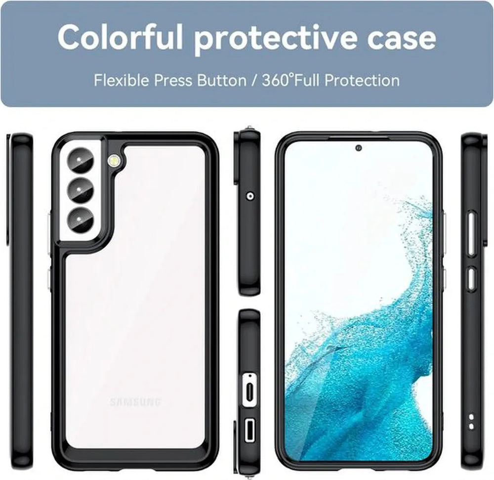 Samsung Galaxy S23 Hoesjes – Transparante Acryl Backcover – TPU Bumper – Schokbestendig – Helder-Ilumina Benelux