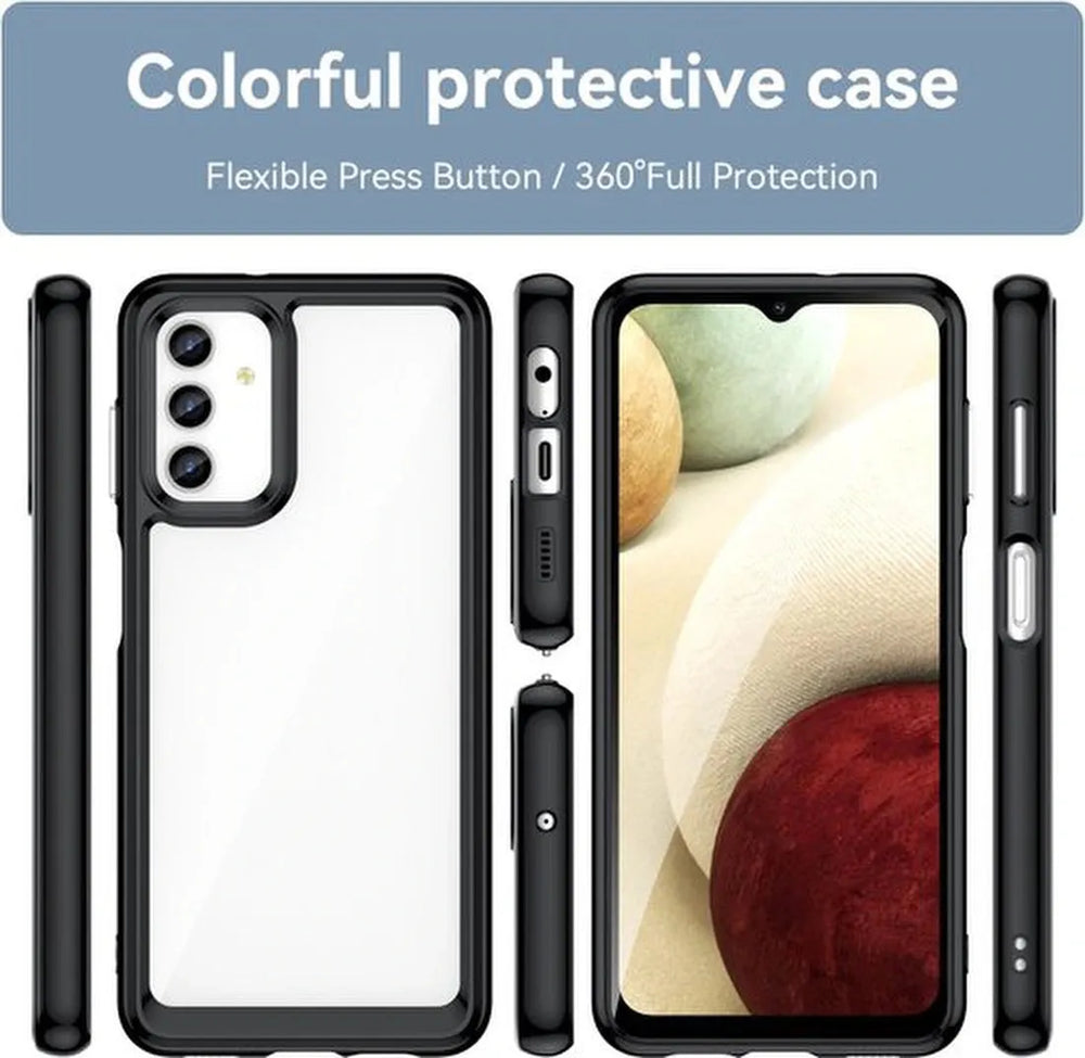 Samsung Galaxy A13 4G Hoesjes – Hybride Backcover – Transparant Acryl – Zachte TPU Bumper – Helder-Ilumina Benelux