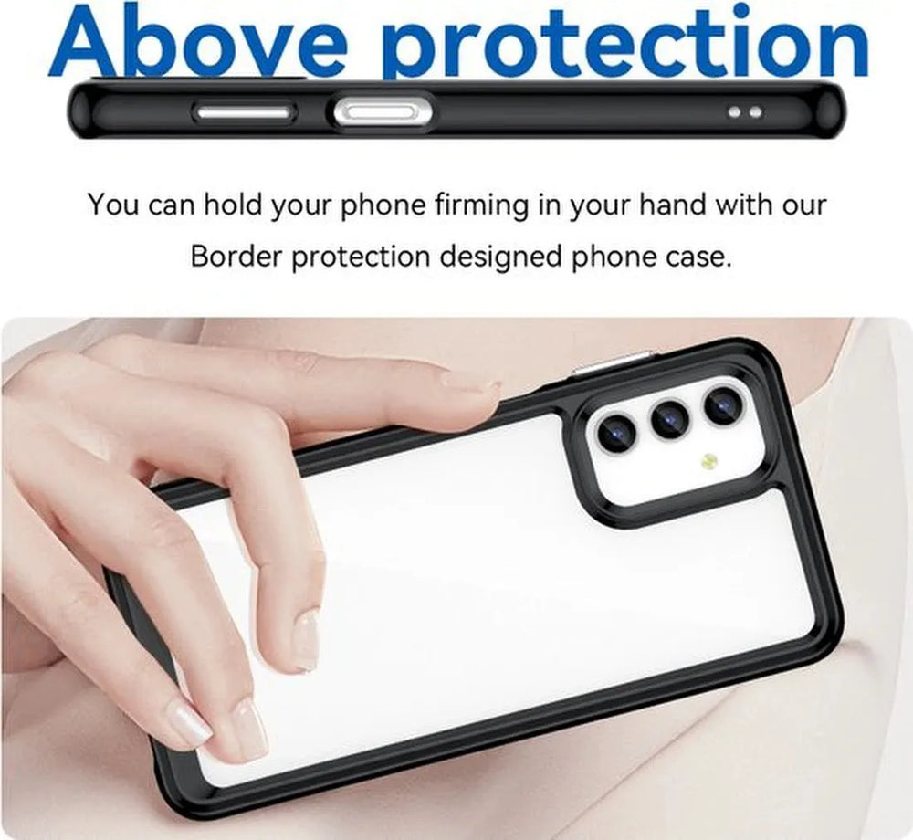 Samsung Galaxy A13 5G Hoesjes – Hybride Backcover – TPU Bumper – Harde Acryl Achterkant – Transparant-Ilumina Benelux