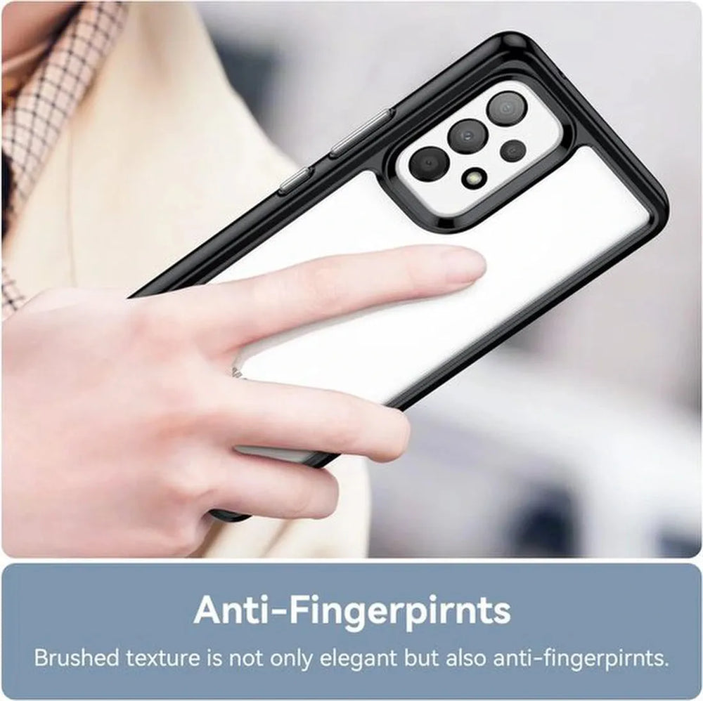 Samsung Galaxy A73 5G Hoesjes – Hybride Backcover – Transparant Acryl – TPU Bumper – Helder-Ilumina Benelux