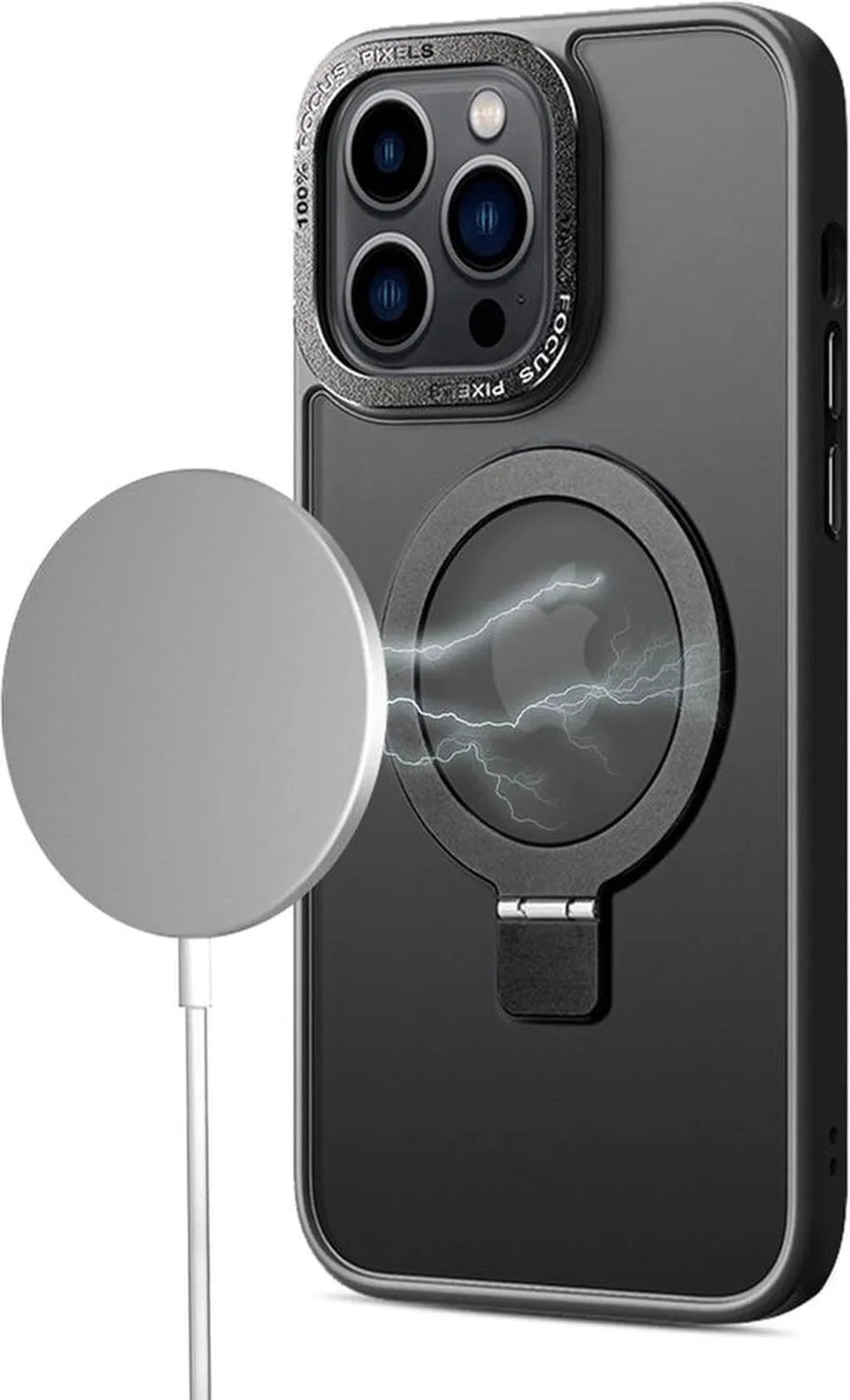 iPhone 15 Plus Hoesjes – Backcover – MagSafe Compatibel – Zwart-Ilumina Benelux