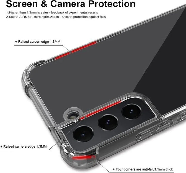 Samsung Galaxy S22 Hoesjes – Crystal Clear Backcover – Schokbestendig – Transparant-Ilumina Benelux