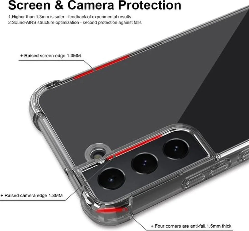 Samsung Galaxy S21 FE Hoesjes – Crystal Clear Backcover – Schokbestendig – Transparant-Ilumina Benelux
