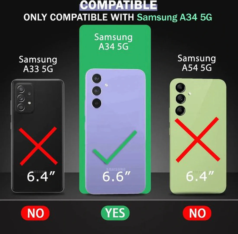 Samsung Galaxy A34 5G Hoesjes – Crystal Clear Backcover – Schokbestendig – Transparant-Ilumina Benelux