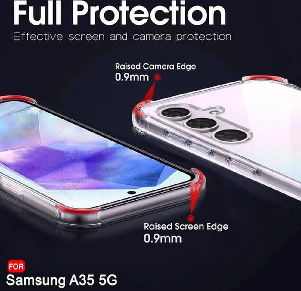 Samsung Galaxy A35 5G Hoesjes – Crystal Clear Backcover – Schokbestendig – Transparant-Ilumina Benelux