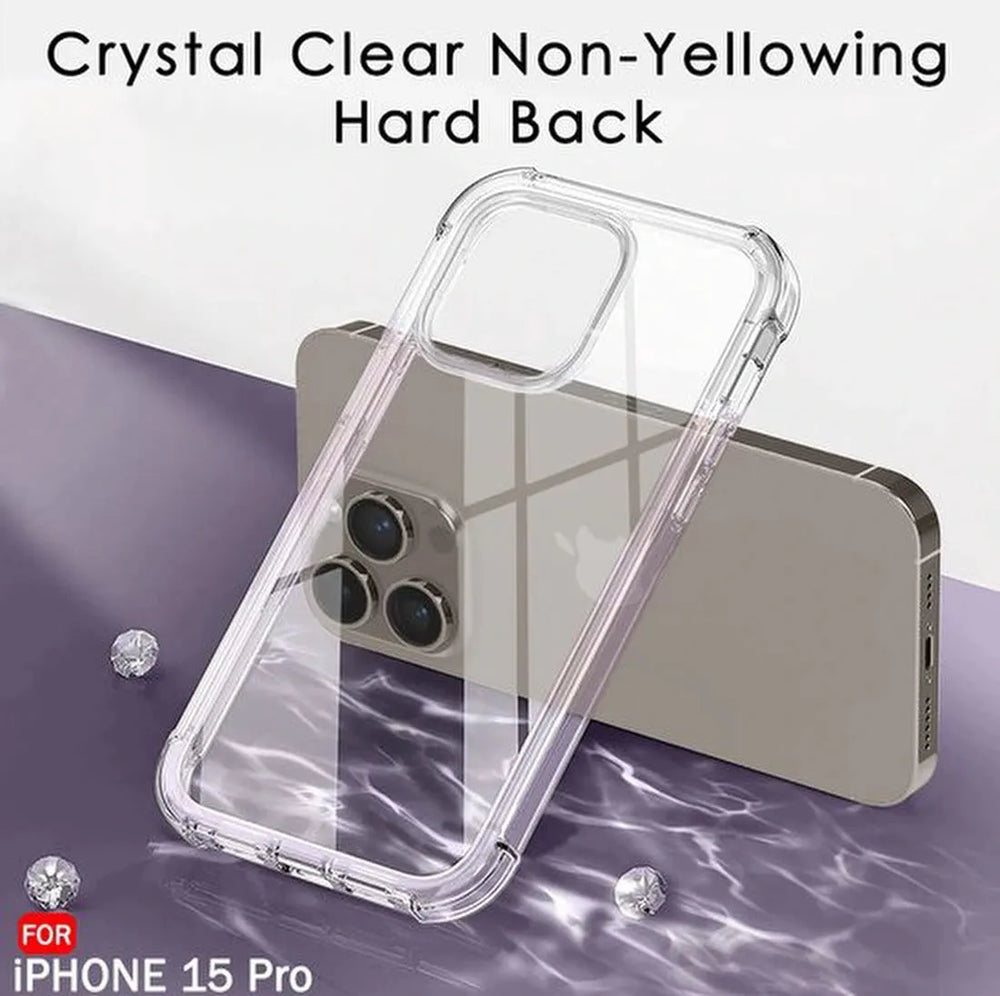 iPhone 15 Pro Hoesjes – Crystal Clear Backcover – Schokbestendig – Transparant-Ilumina Benelux