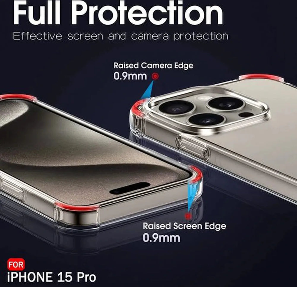 iPhone 15 Pro Hoesjes – Crystal Clear Backcover – Schokbestendig – Transparant-Ilumina Benelux