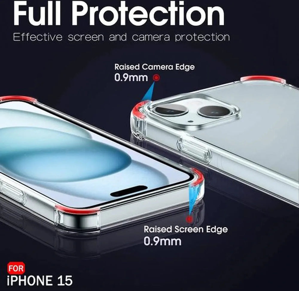 iPhone 15 Hoesjes – Crystal Clear Backcover – Schokbestendig – Transparant-Ilumina Benelux