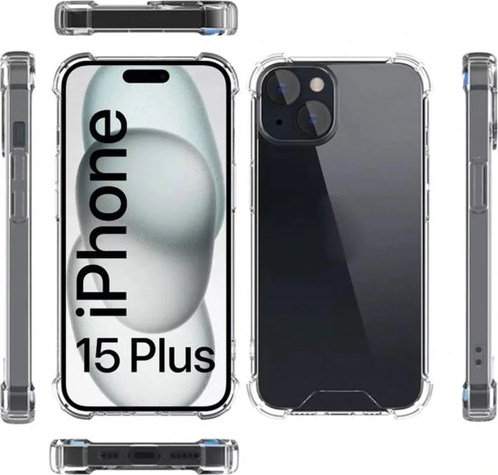 iPhone 15 Plus Hoesjes – Crystal Clear Backcover – Schokbestendig – Transparant-Ilumina Benelux