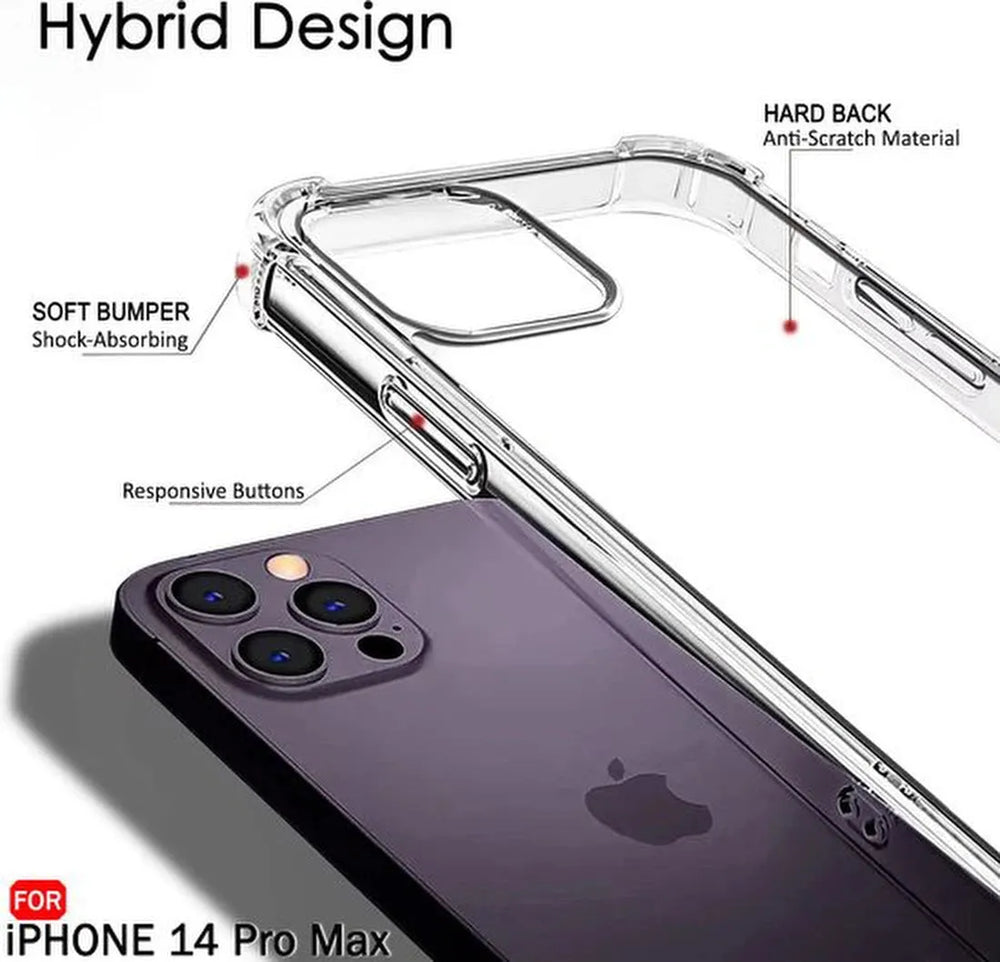iPhone 14 Pro Max Hoesjes – Crystal Clear Backcover – Schokbestendig – Transparant-Ilumina Benelux