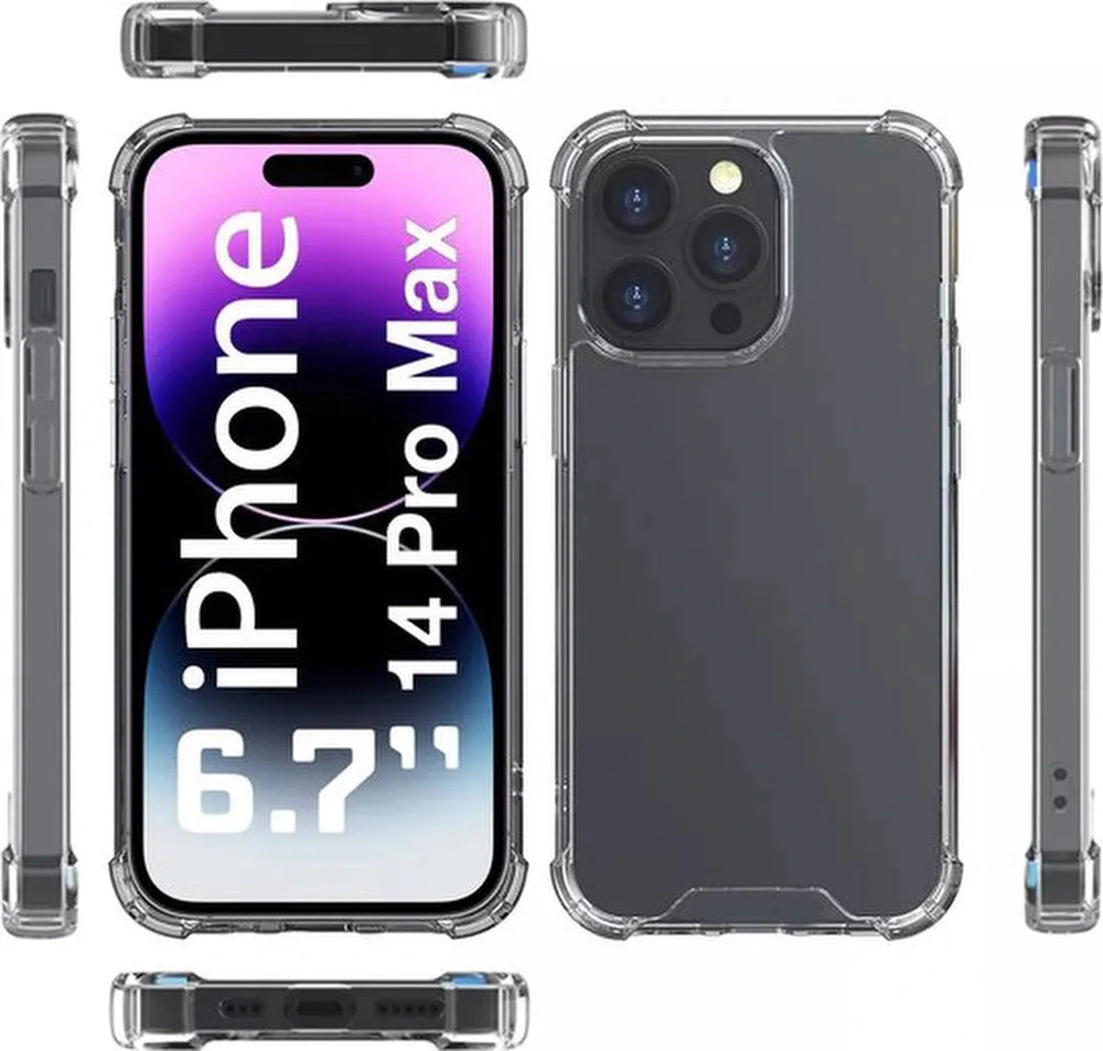 iPhone 14 Pro Max Hoesjes – Crystal Clear Backcover – Schokbestendig – Transparant-Ilumina Benelux