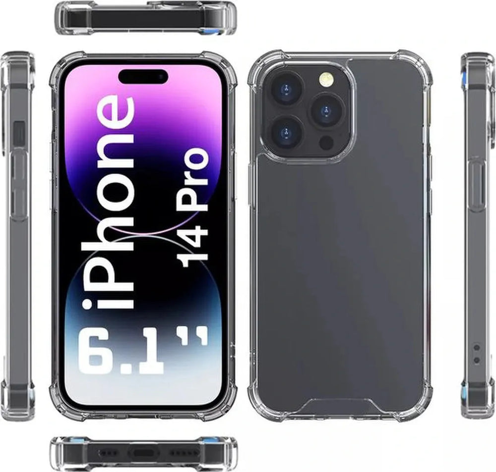 iPhone 14 Pro Hoesjes – Crystal Clear Backcover – Schokbestendig – Transparant-Ilumina Benelux